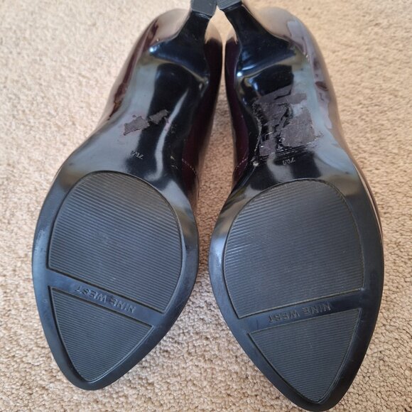 New West - Deep Purple Patent Leather Heels - Picture 4 of 5